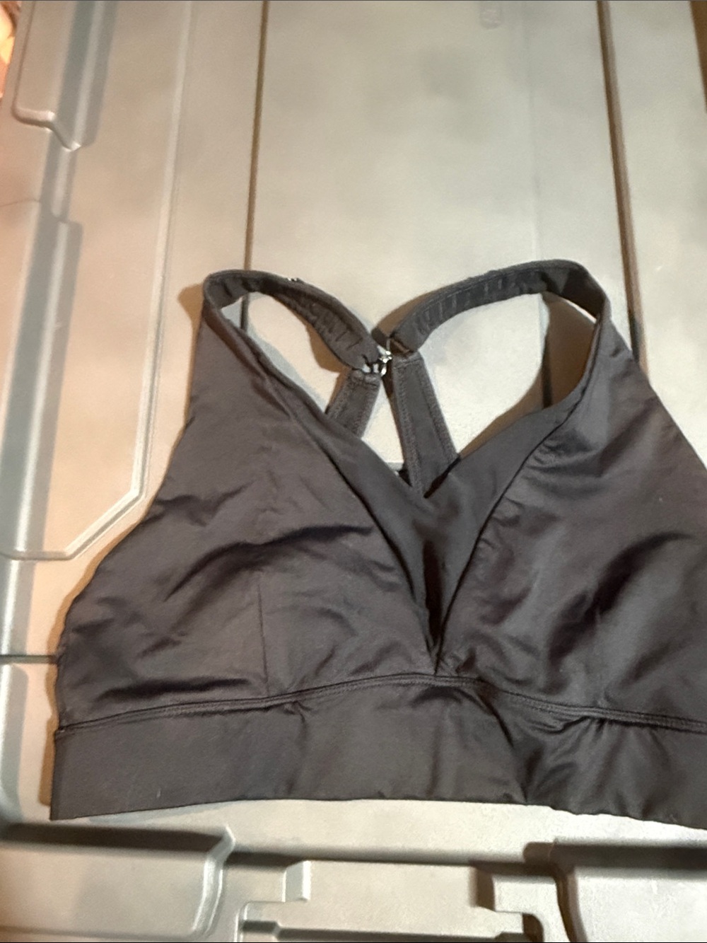Zyia mesh adjustable Racerback Black Support Sports Bra